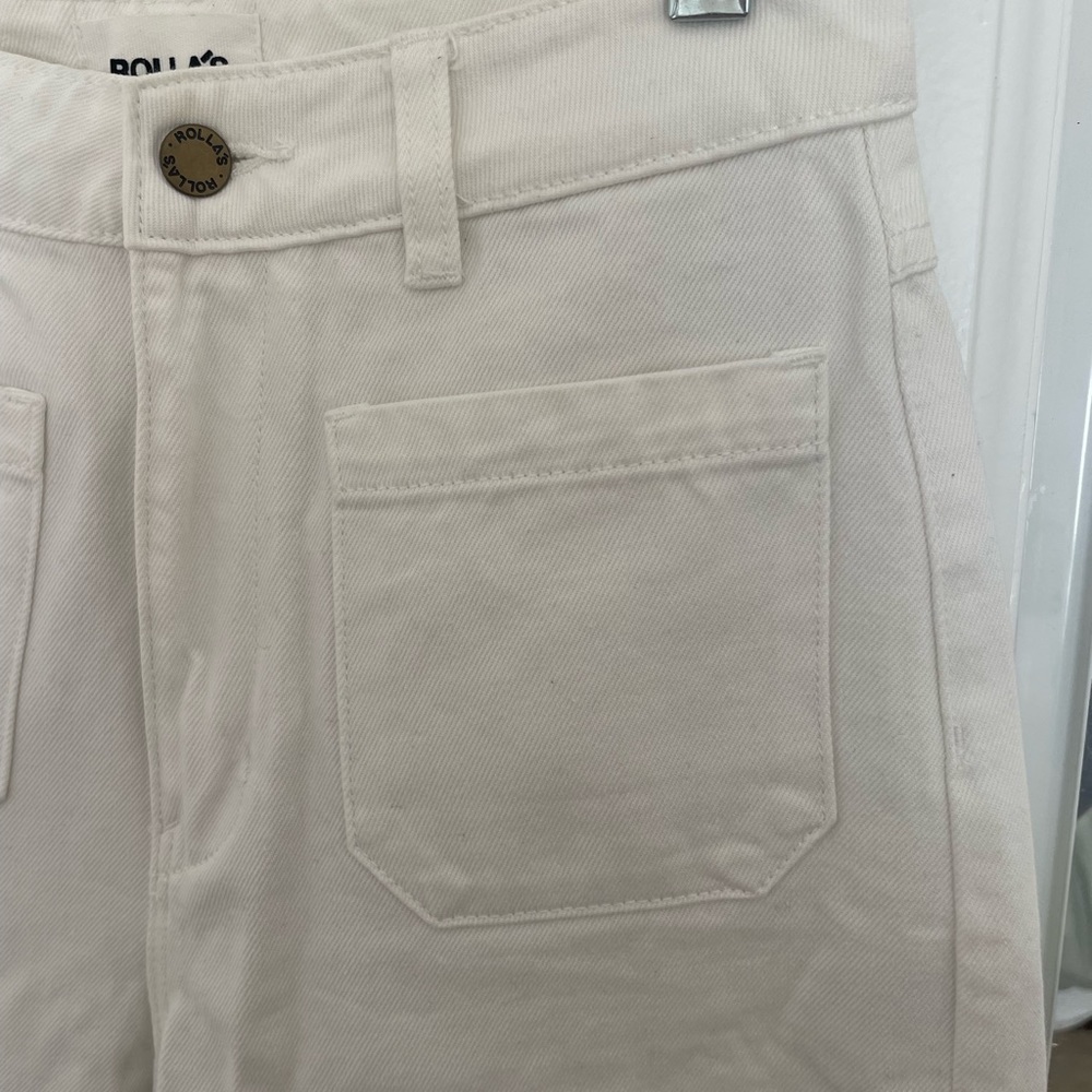 Rollas High Rise Wide Leg Jeans size 26 in White